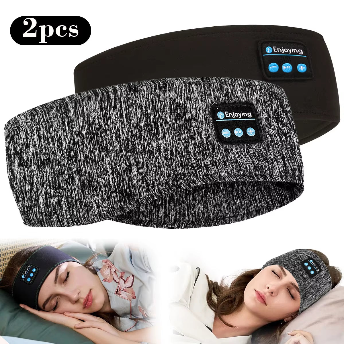 Bluetooth Earphones Sports Sleeping Headband Elastic Wireless Headphones Music Eye Mask Wireless Bluetooth Headset Headband