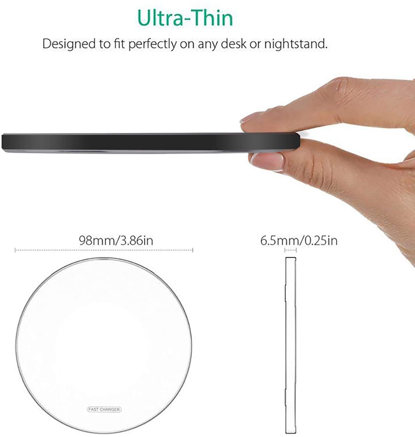 15W Smart Portable Phone Fast Charger Wireless Charger