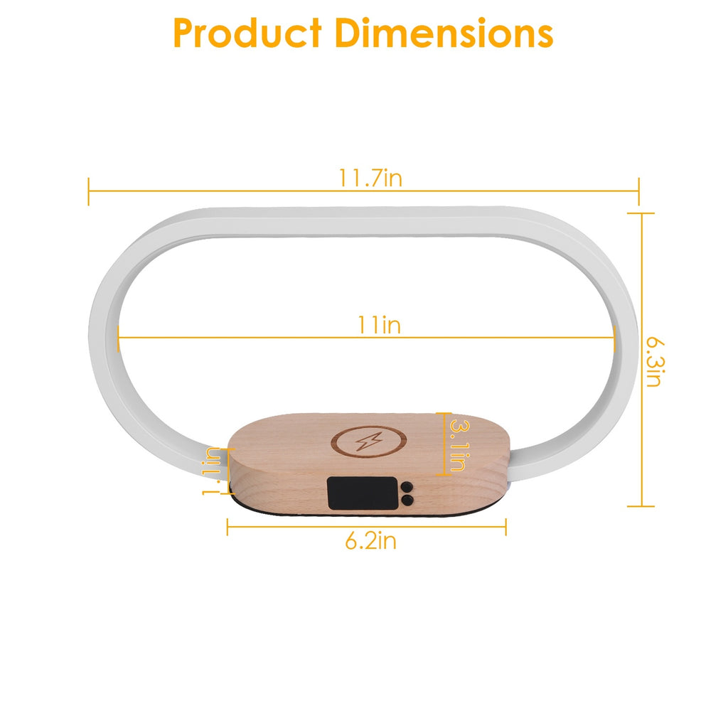 1 Set Bedside Table Lamp Touch Control Lamp With Clock Wireless Charging LED Desk Lamp Dimmable Nightstand Reading Lamp