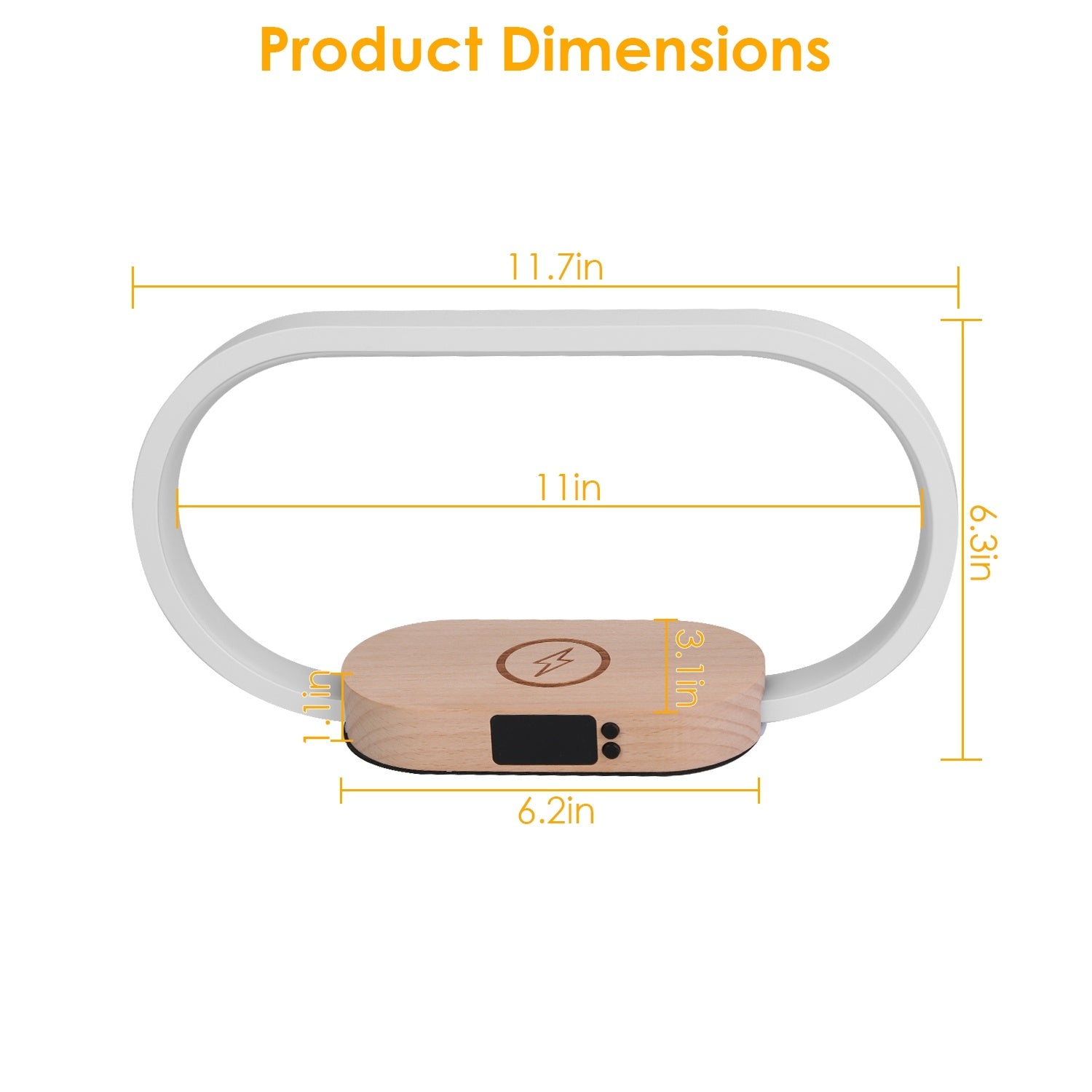 1 Set Bedside Table Lamp Touch Control Lamp With Clock Wireless Charging LED Desk Lamp Dimmable Nightstand Reading Lamp